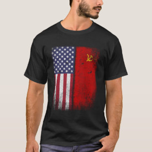 Sovjet-Unie Vlag Socialistische Hammer Sikkel CCCP T-shirt