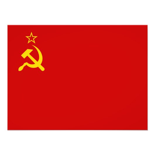 Sovjet-Unie vlag, USSR, CCCP, Communisme, Lenin Foto Afdruk (Voorkant)