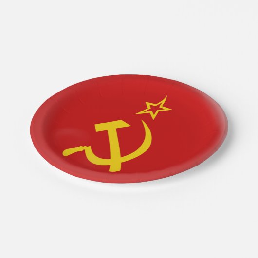 Sovjet - Unie - vlag USSR Papieren Bordje (Gekanteld)