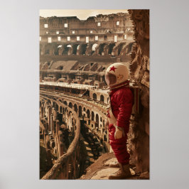 Sovjet-Vrouw Astronaut landt in de kosmos Po Poster