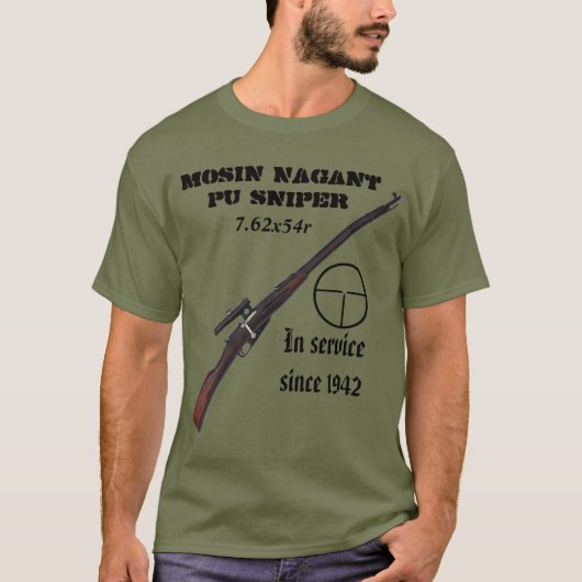 Sovjet ww2 Mosin Nagant Sniper T Shirt! T-shirt (Voorkant)