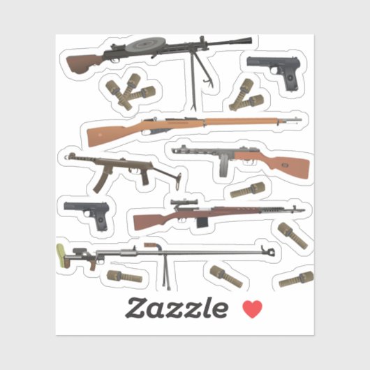 Sovjet WW2-wapens Sticker (Vel)