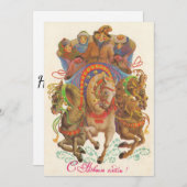 Sovjetkaart met de nieuwjaarscavalerie programma (Voorkant / Achterkant)