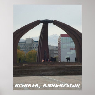 Sovjetoverwinningsplein, Bisjkek Frunze, Kirgizië Poster