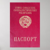 Sovjetpaspoort Poster (Voorkant)