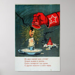 Sovjetpropaganda tegen nazisme poster