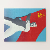 Sovjetunie arbeider vintage kunstprint. legpuzzel (Horizontaal)
