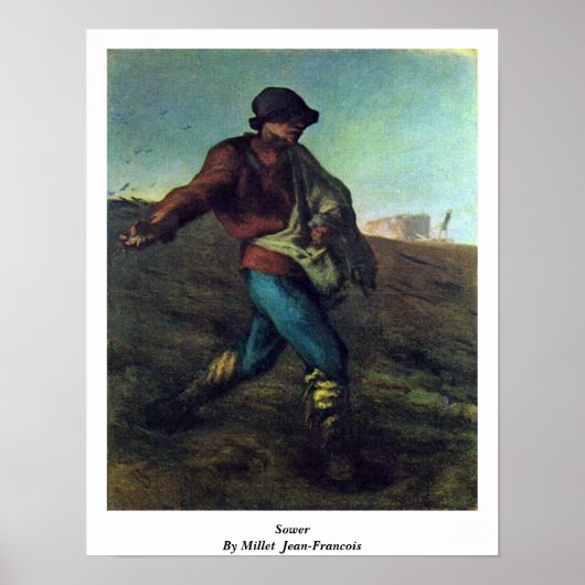 Sower by Millet (II), Jean-Francois Poster (Voorkant)
