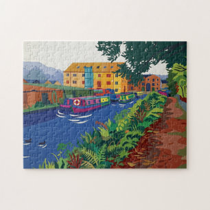 Sowerby Bridge Kanaalbekken Fauvistische stijl Sch Legpuzzel
