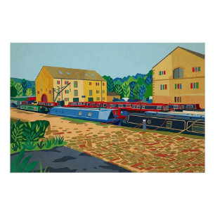 Sowerby Bridge Kanaalbekken Kunst Perfect Poster