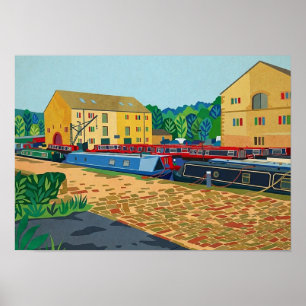 Sowerby Bridge Kanaalbekken Kunst Poster