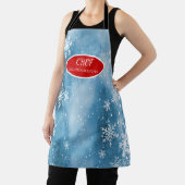 Sowflakes Blue Holiday Schort (Insitu)