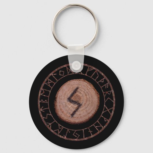 Sowilo - Elder Futhark rune Sleutelhanger (Voorkant)