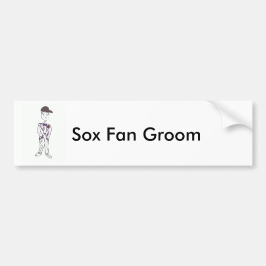 Sox Fan Groom Bumpersticker (Voorkant)