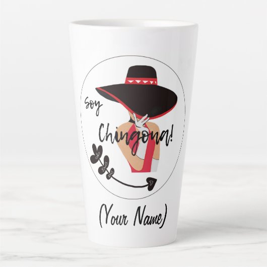 Soy Chingona Add Name Latte Mok (Voorkant)