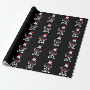 Soy Cool Funny Soy Sauce Pun Dark BG Cadeaupapier