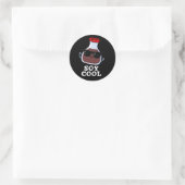 Soy Cool Funny Soy Sauce Pun Dark BG Ronde Sticker (Tas)
