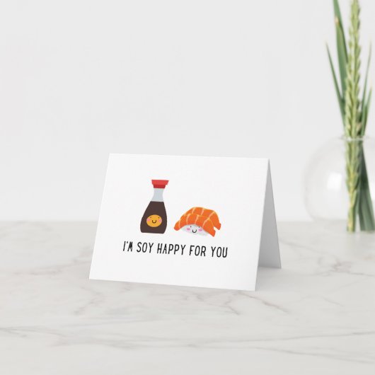 Soy Happy For You - Cute Sushi Kaart (Voorkant)