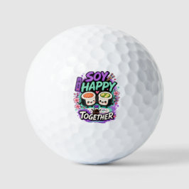 Soy Happy Together – Schattig Kawaii Sushi Koppel Golfballen