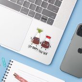 Soy Happy Together Soy Sauce Pun Sticker (Laptop met iPhone)
