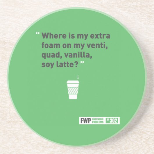 Soy Latté Zandsteen Onderzetter (Voorkant)