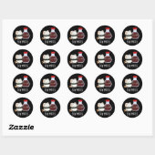 Soy Mates Funny Soy Sauce Pun Dark BG Ronde Sticker (Vel)