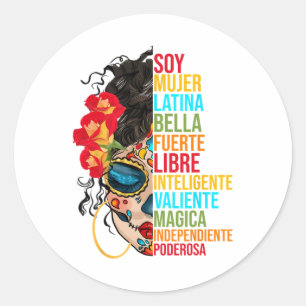 Soy Mujer Latina Fuerte Independiente Trots Mexico Ronde Sticker