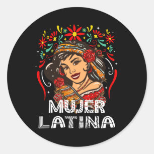 Soy Mujer Latina, sterke Latijnse vrouw Ronde Sticker