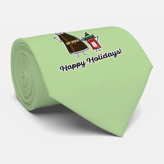 Soy Sauce Bottle Packet kind Kerstman Stropdas (Opgerold)