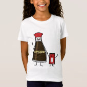 Soy Sauce Bottle Packet kind kindkruis Aziatische T-shirt (Voorkant)