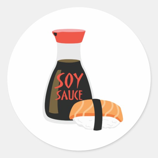 Soy Sauce Ronde Sticker (Voorkant)