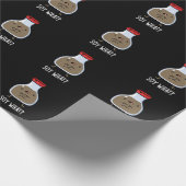 Soy What Funny Soy Sauce Pun Dark BG Cadeaupapier (Hoek)