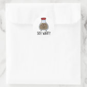 Soy What Funny Soy Sauce Pun Ronde Sticker (Tas)