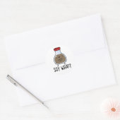 Soy What Funny Soy Sauce Pun Ronde Sticker (Envelop)
