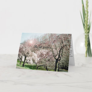 "Soyez à la paix…" carte de sympathie