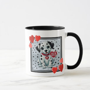 "Soyez à moi Valentine Dalmatie Puppy Coffee Mug
