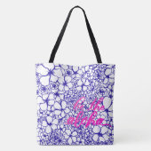 Soyez Aloha le sac fourre-tout floral à bleu de (Dos)