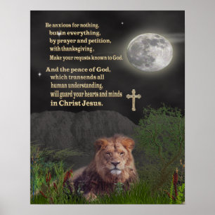 Soyez anxieux pour rien poster chrétien