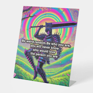 "Soyez audacieux, soyez vous" Panneau de piédestal