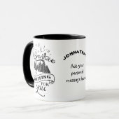 Soyez aventureux ! tasse personnalisée (Devant gauche)