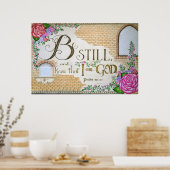 Soyez calme, Psaume 46:10 - Art mural (Cuisine)