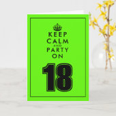 Soyez calme sur la carte verte 18e anniversaire de (Fleur jaune)