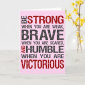 Soyez cancer du sein fort de rose de carte (Fleur jaune)