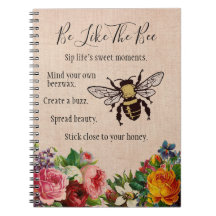 Soyez comme le carnet de notes à spirale d'abeille