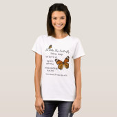 Soyez comme un monarque papillon version T-shirt (Devant entier)