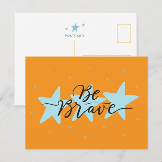 Soyez courageux - Carte postale motivationnelle (Devant / Derrière)