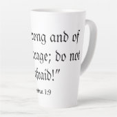 Soyez courageux latte blanche Mug (Angle droit)
