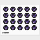 Soyez courageux Sticker rond papillon classique (Feuille)