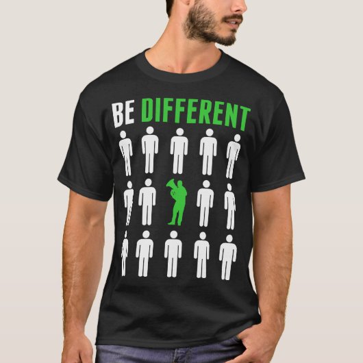 Soyez différent Tshirt musicien de joueur Tuba (Devant)