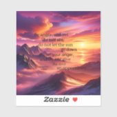 Soyez en colère et ne pas pécher Sticker (Feuille)